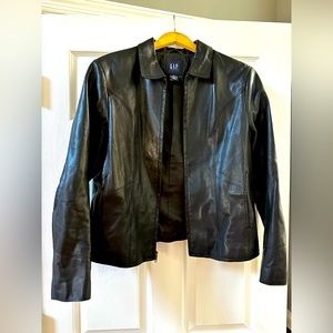 Vintage Gap leather zip up jacket